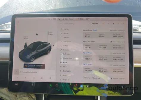 2021 Tesla Model Y Long Range Dual Motor All-Wheel Drive z USA, uszkodzony, nr VIN 5YJYGDEE0MF104652